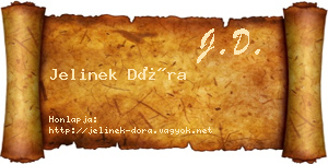 Jelinek Dóra névjegykártya